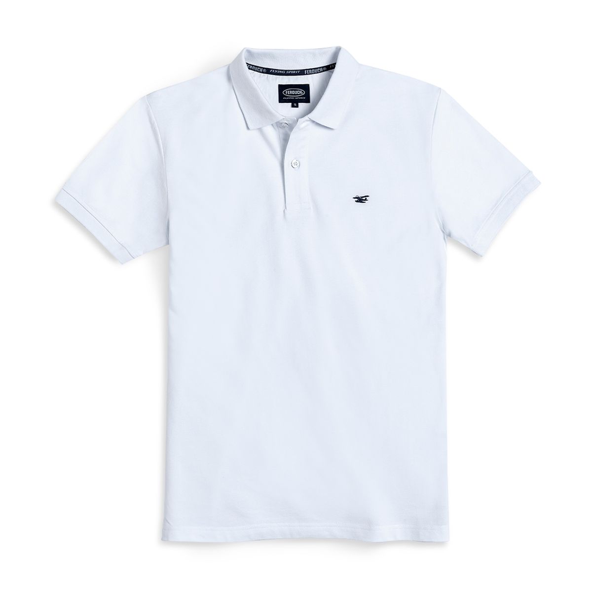FEROUCH - Polera Polo Básica Blanco Ferouch