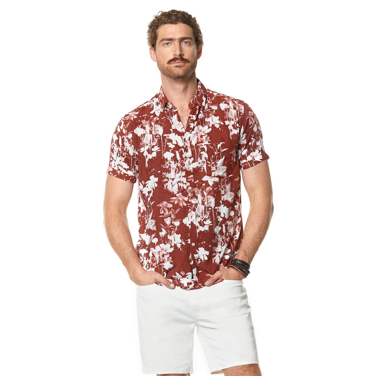 FEROUCH - Camisa Estampada Oregon Fj Rojo Ferouch