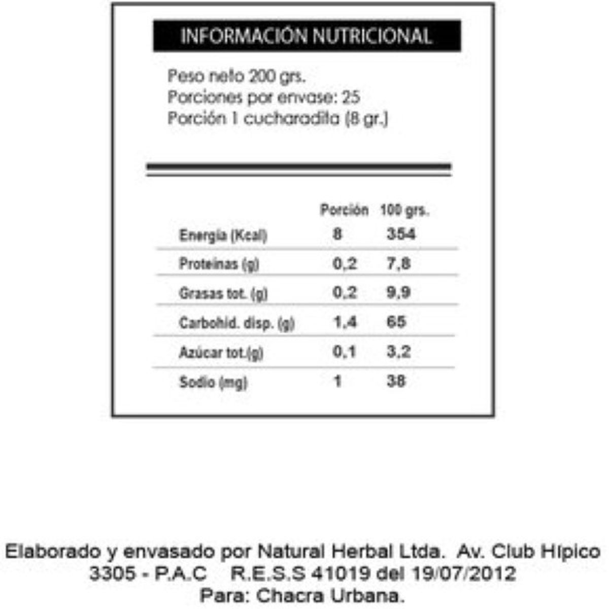 GENERICO - Cúrcuma en polvo 200gr