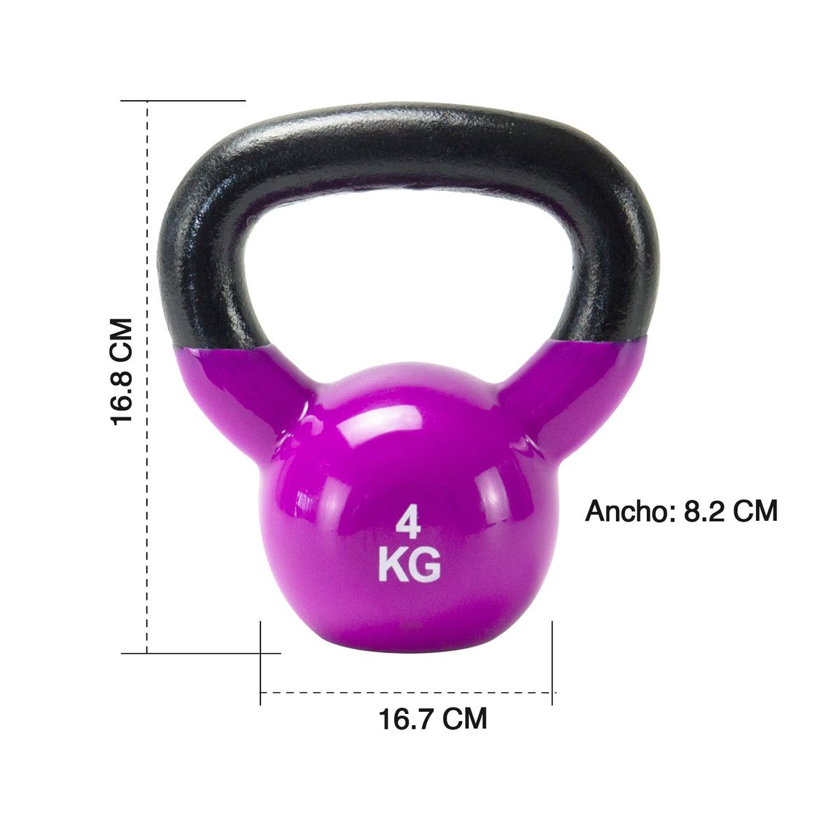 ATLETIS - Kettlebell Vinilo 4 Kg Morado