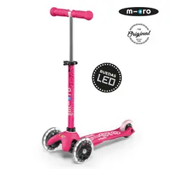 MICRO - Scooter Mini Deluxe LED Rosado, Niños 2 a 5 años