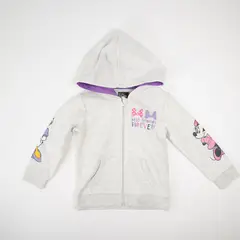 DISNEY - Poleron Niña Minnie Bff Gris