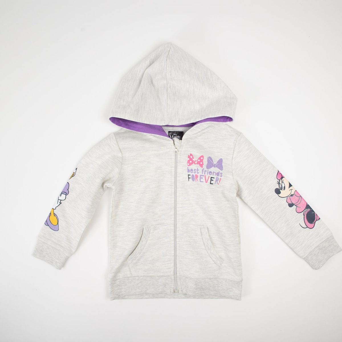DISNEY - Poleron Niña Minnie Bff Gris Disney