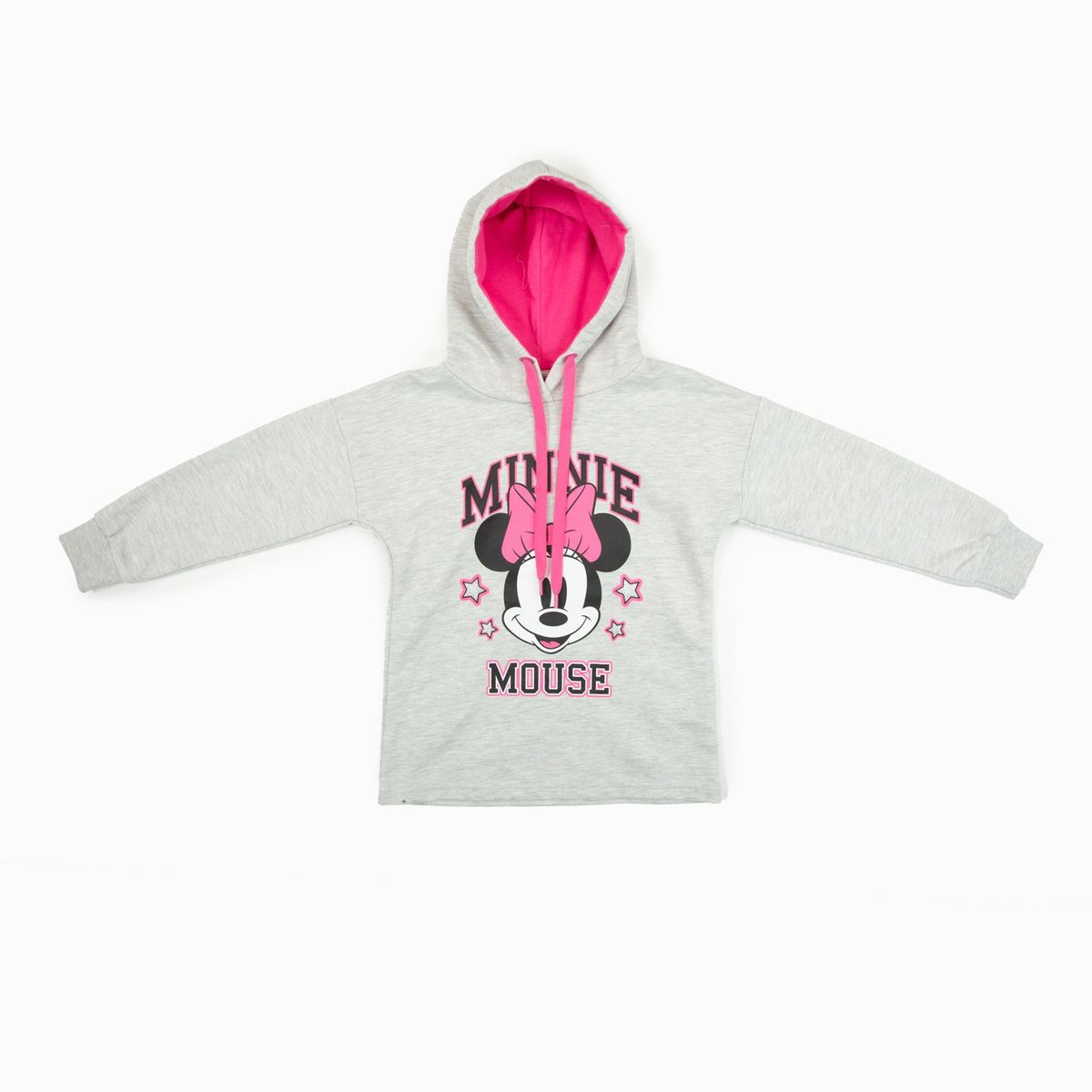 DISNEY - Poleron Niña Minnie Smile Gris Disney