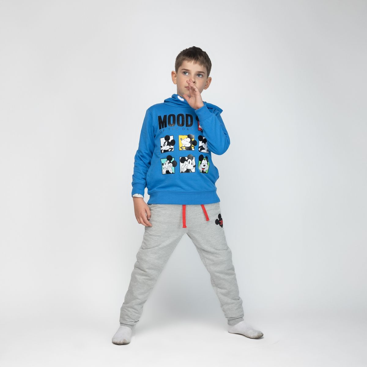 DISNEY - Poleron Niño Mickey Faces Azul Disney