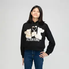 DISNEY - Poleron Niña Rey León Colitas Negro