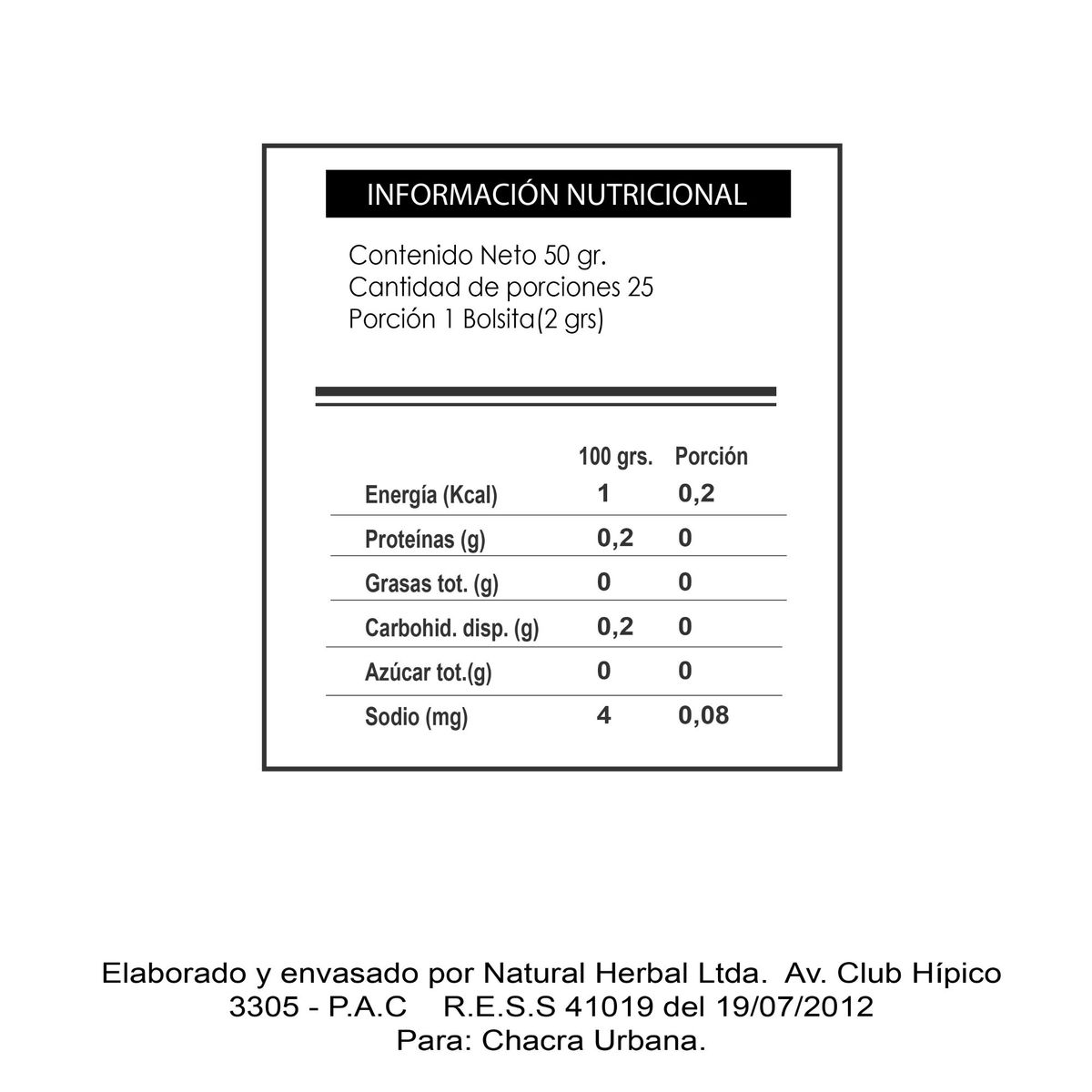 GENERICO - Te Chai, 25 bolsitas