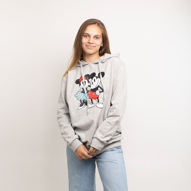 DISNEY - Poleron Mujer Mickey Happy Gris Disney