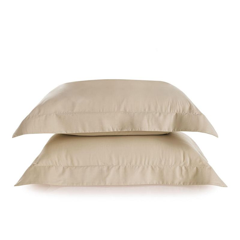 KARSTEN - Juego de fundas de almohada Karsten Domos 270 hilos Beige