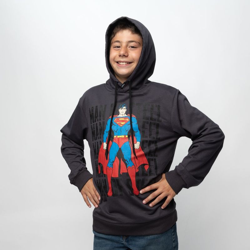 DC COMICS - Poleron Niño Superman Standing Negro Dc Comics