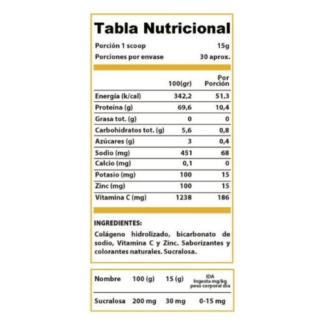 WINKLER NUTRITION - Colágeno Hidrolizado Sabor Frutos Rojos 450 Grs.