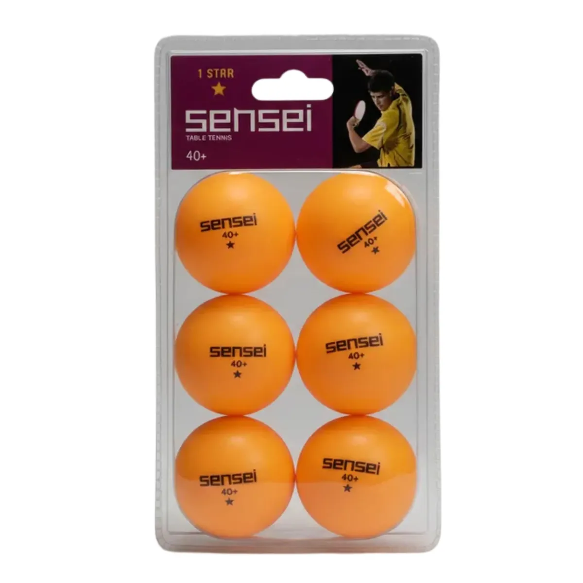SENSEI - Set 6 Pelotas Ping Pong 1 Estrellas Sensei® - Tenis De Mesa