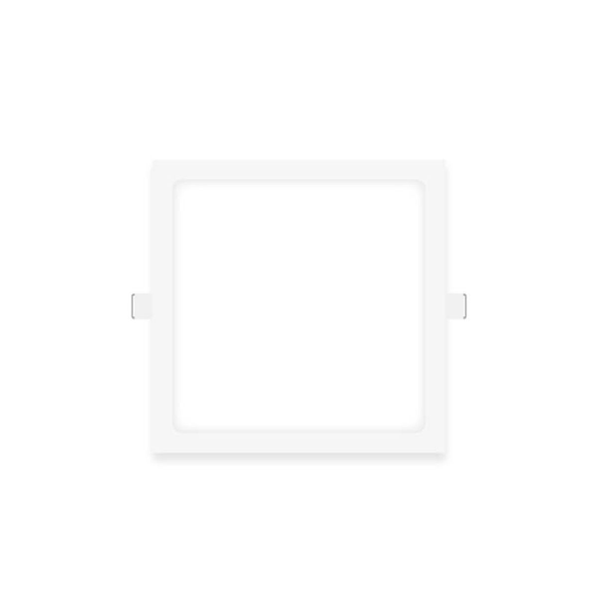 DEMASLED - Foco LED cuadrado blanco Embutido 145x145cm 9W Blanco Cálido