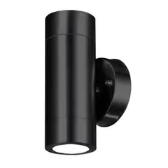 DEMASLED - Foco Aplique Redondo Lampara Bidireccional Negro 220v Ip54