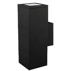 DEMASLED - Foco Lampara Aplique Led Exterior Ip54 Bidireccional Negro Gu10