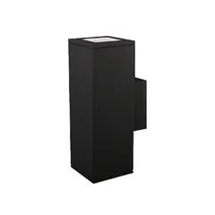 DEMASLED - Foco Lampara Aplique Led Exterior Ip54 Bidireccional Negro Gu10