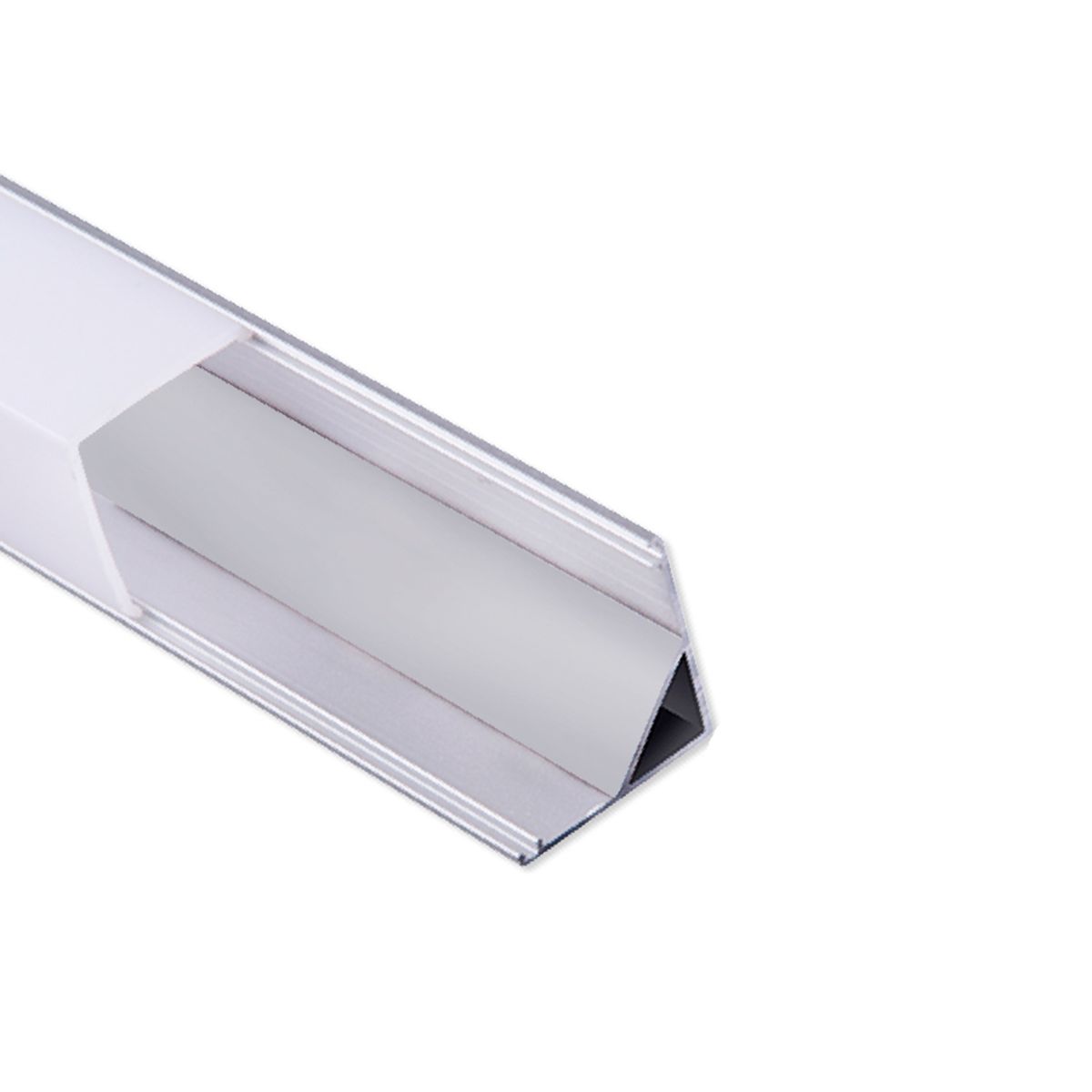 DEMASLED - Perfil De Aluminio Difusor Curvo Cinta Led Esquinero 16x16mm