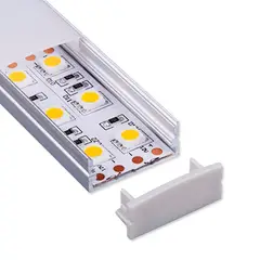 DEMASLED - Perfil Aluminio Difusor Plano Doble Cinta Led Flat 23x10mm