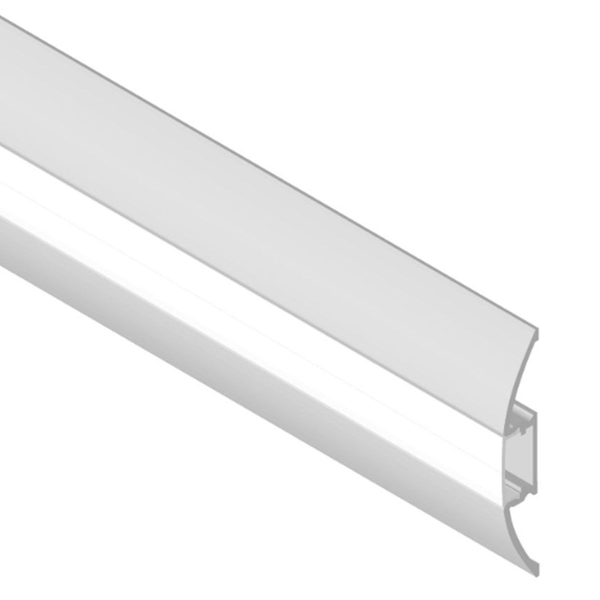 DEMASLED - Perfil Aluminio Curvo Para Cinta Led 52x8mm Cover Opal