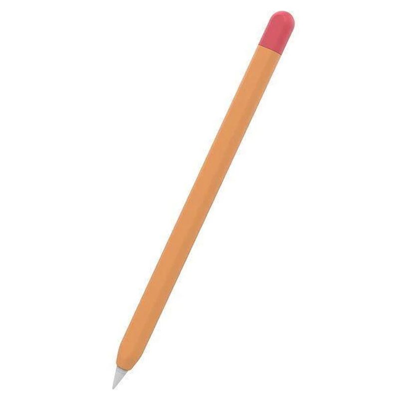 GENERICO - Protector Funda Silicona Para Apple Pencil 1 Naranjo