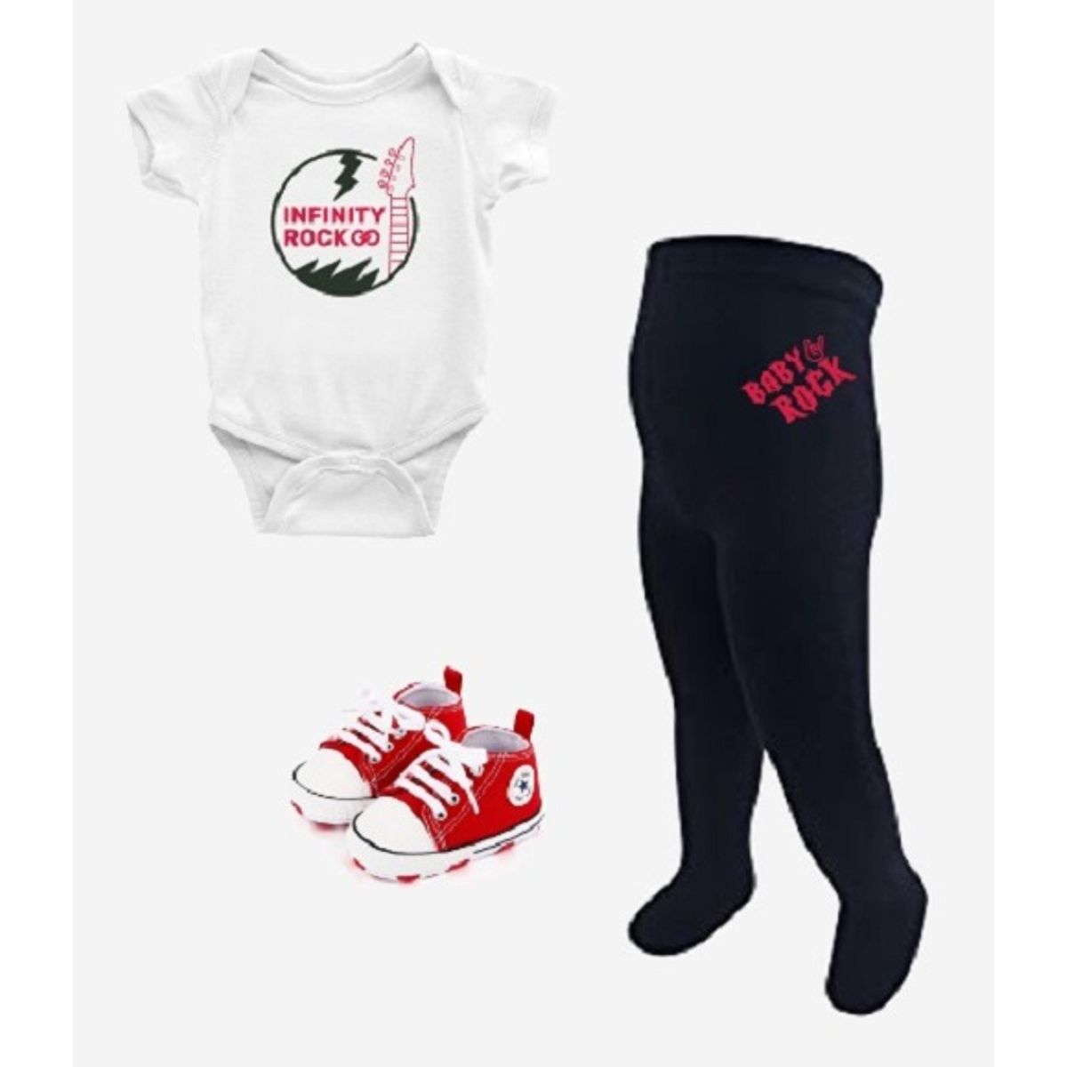 GENERICO - Conjunto Rockero Bebé Infinity Rock Body Zapatillas Calza