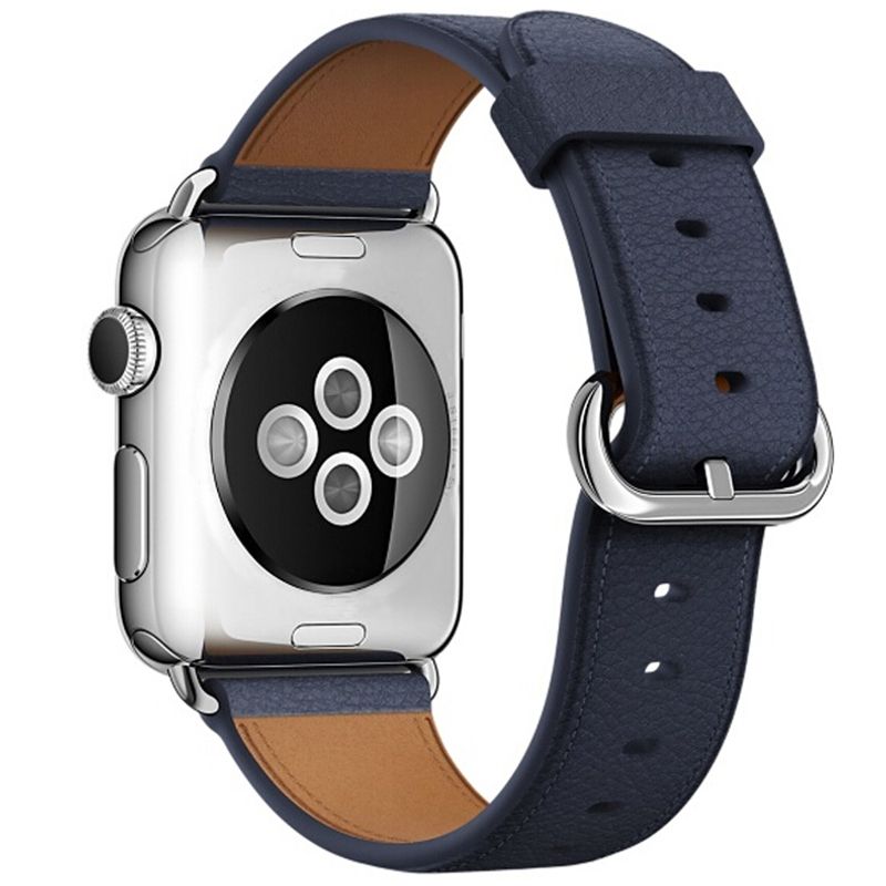GENERICO - Correa Banda Cuero Iwatch Applewatch Azul 38-40-41MM