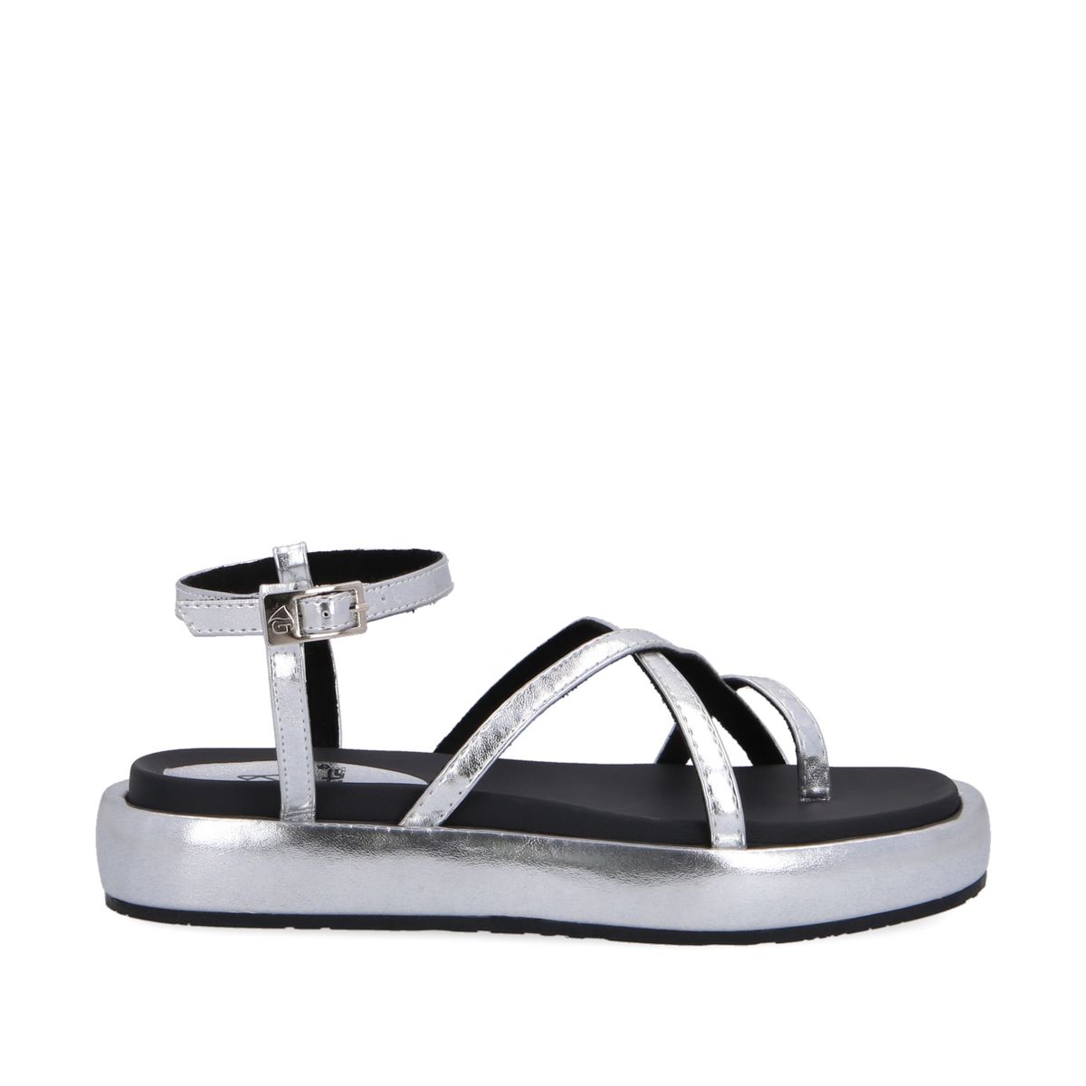 GOTTA - Sandalia Mujer Plana Plateada 35210