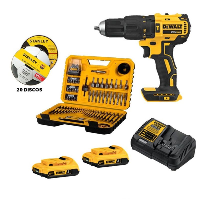 DEWALT - Taladro Percutor 20v Brushless Dcd7781s2a-b2+2 Packs Discos