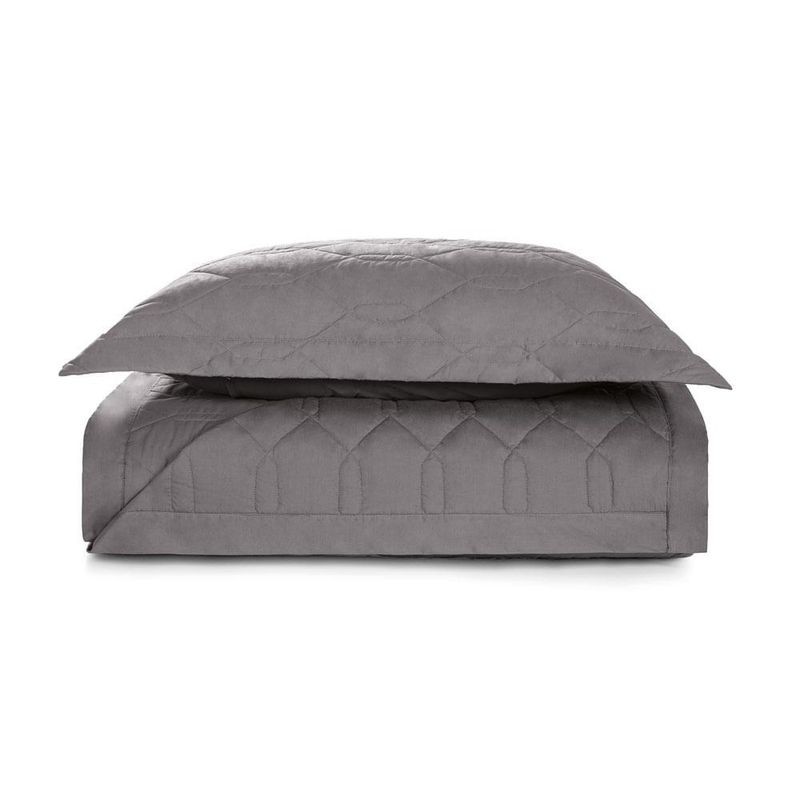 KARSTEN - Cubrecama Karsten Liss 1.5 plazas 180 hilos Gris