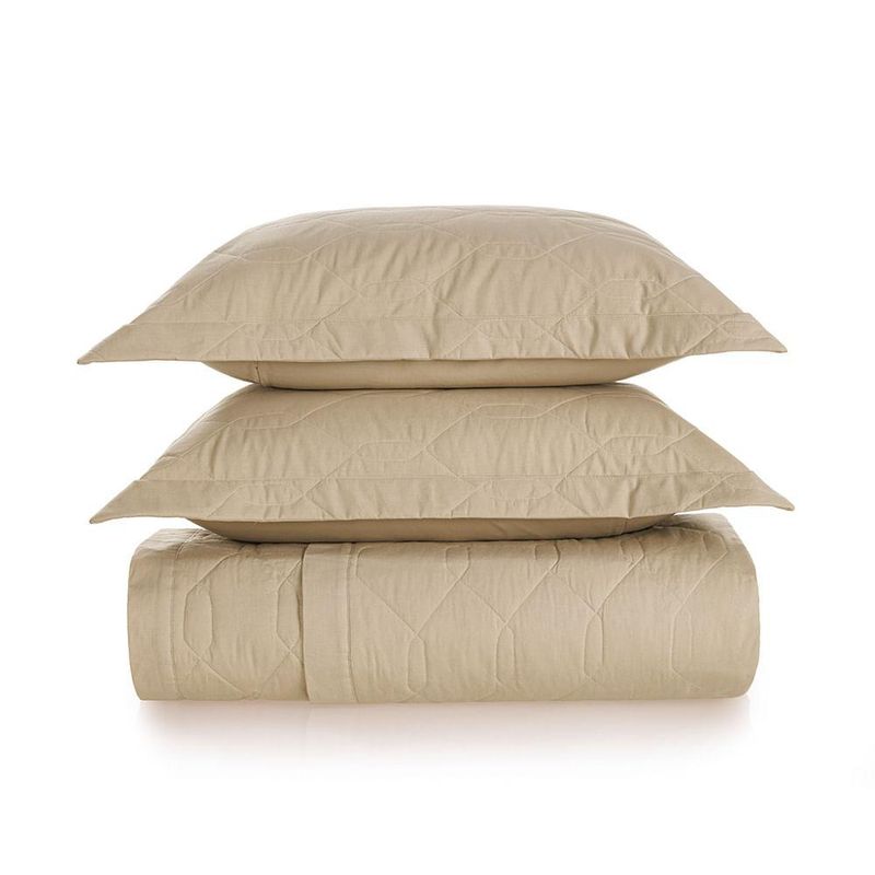 KARSTEN - Cubrecama Karsten Liss Super King 180 hilos Beige