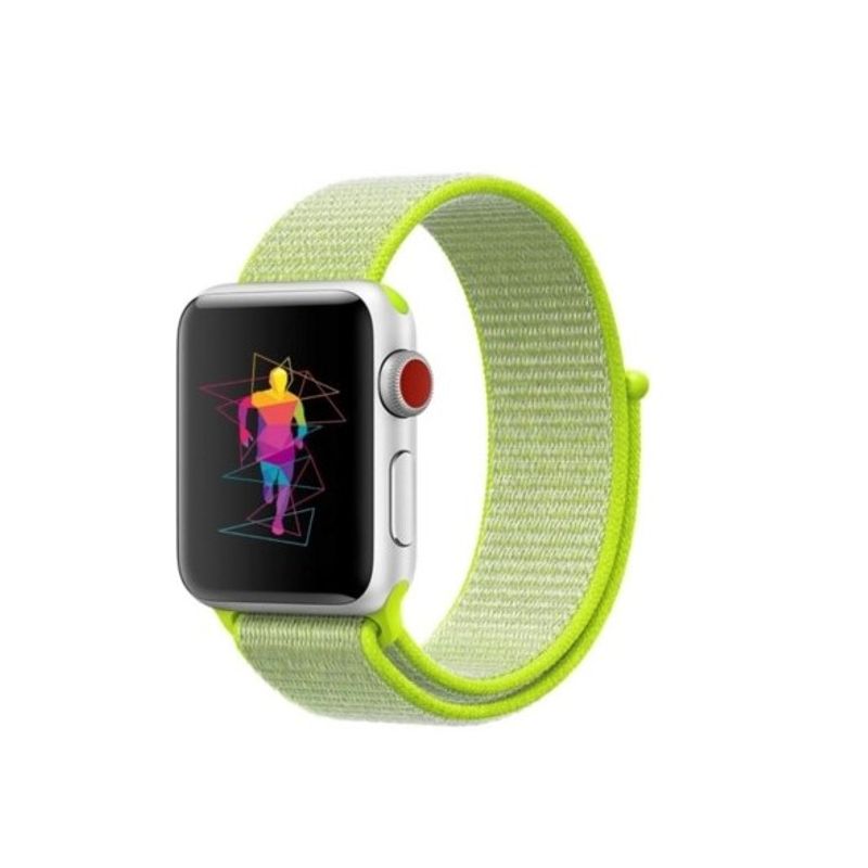 GENERICO - Correa Banda De Nylon Iwatch Applewatch Verde 42-44-45MM
