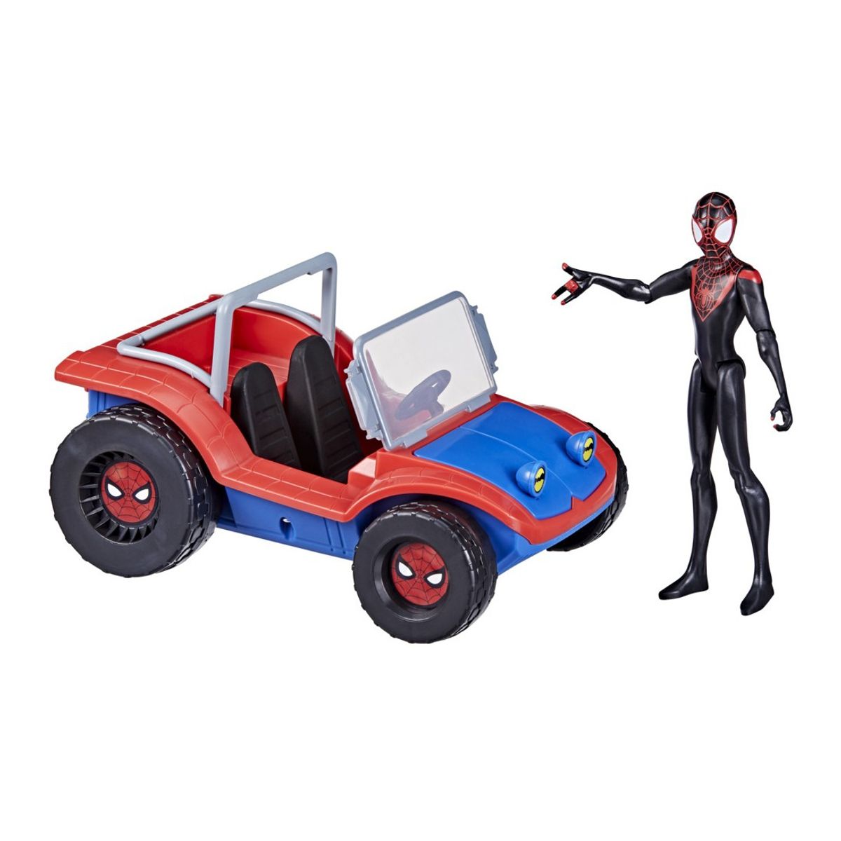 HASBRO - Figura Spiderman Miles Morales Y Auto Spider Mobile