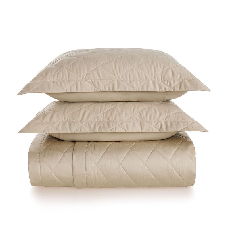 KARSTEN - Cubrecama Karsten Domos Super King 270 hilos Beige