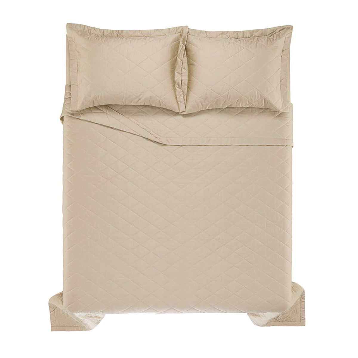 KARSTEN - Cubrecama Karsten Domos Super King 270 hilos Beige