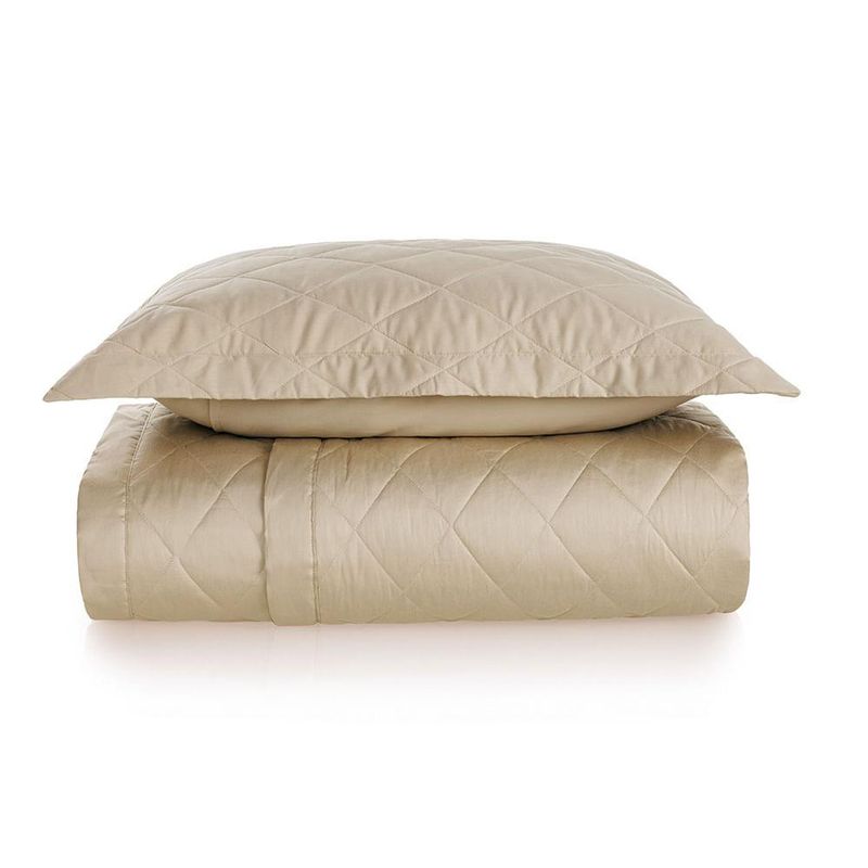 KARSTEN - Cubrecama Karsten Domos 1.5 plazas 270 hilos Beige