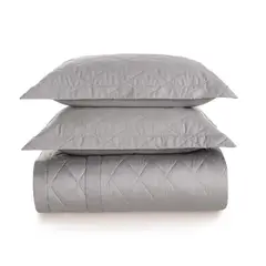 KARSTEN - Cubrecama Domos Super King 270 hilos Gris