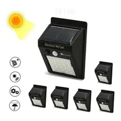 GREEN E - Foco Solar LED exterior Con Sensor x 6 Unidades