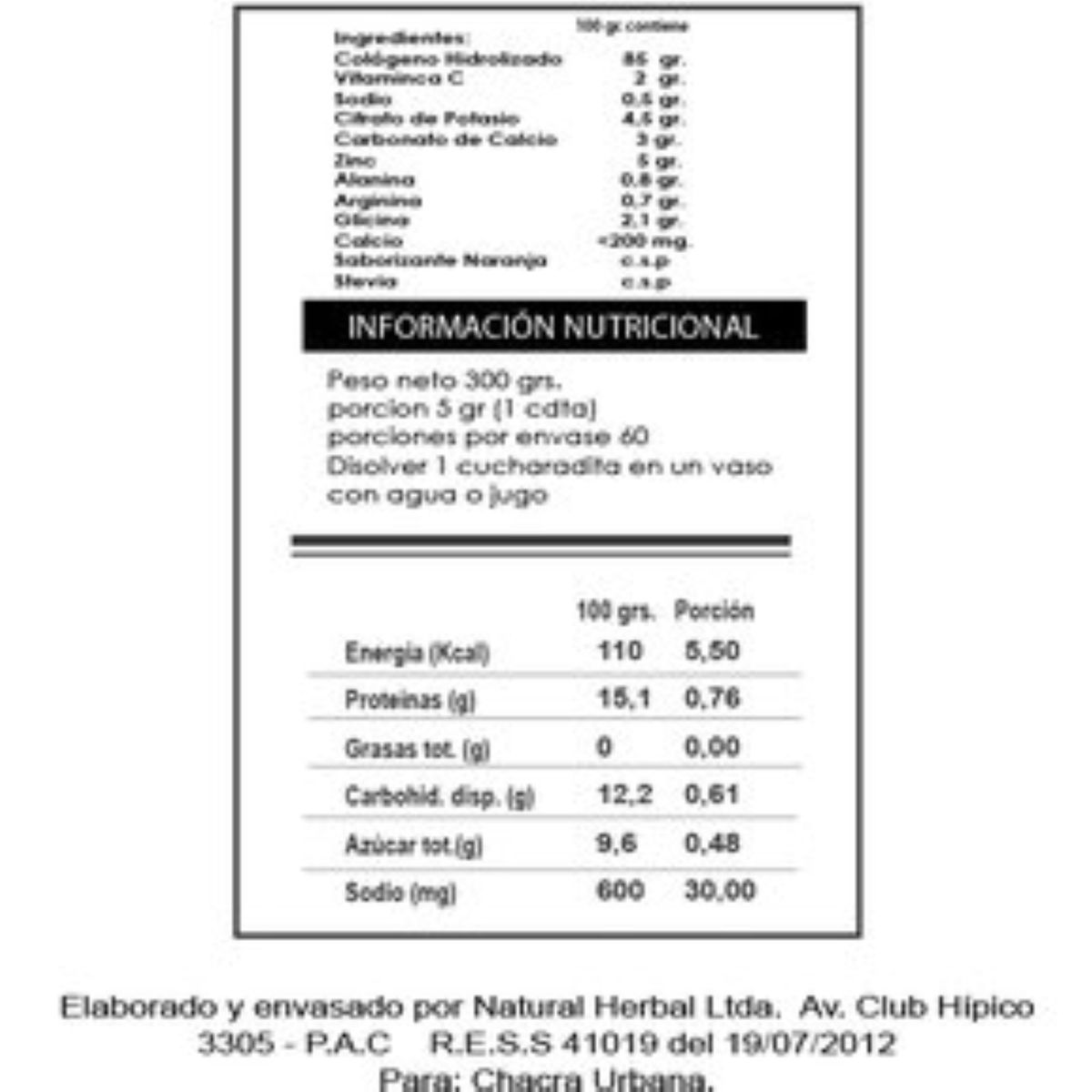 GENERICO - Colágeno Hidrolizado Sport, 300 gr