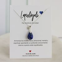Collar de Plata 925 con piedra natural Lapislázuli