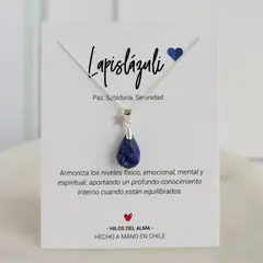 GENERICO - Collar de Plata 925 con piedra natural Lapislázuli
