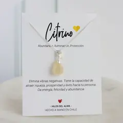 GENERICO - Collar de Plata 925 con piedra natural Citrino