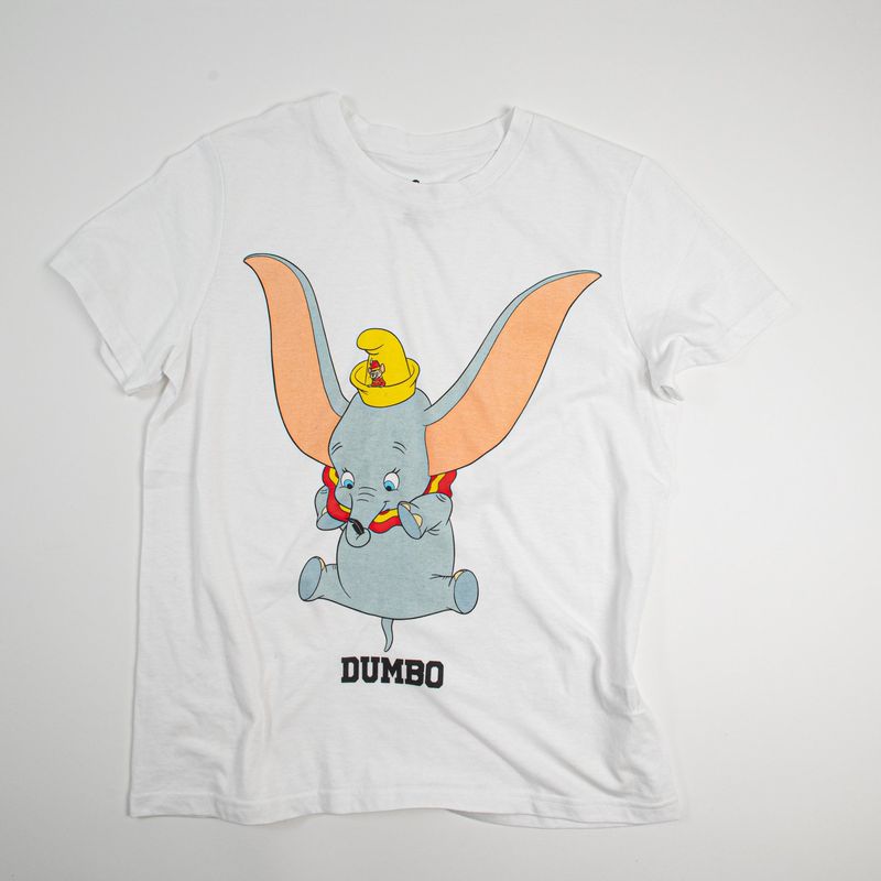 DISNEY - Polera Mujer Dumbo Fly Blanco Disney