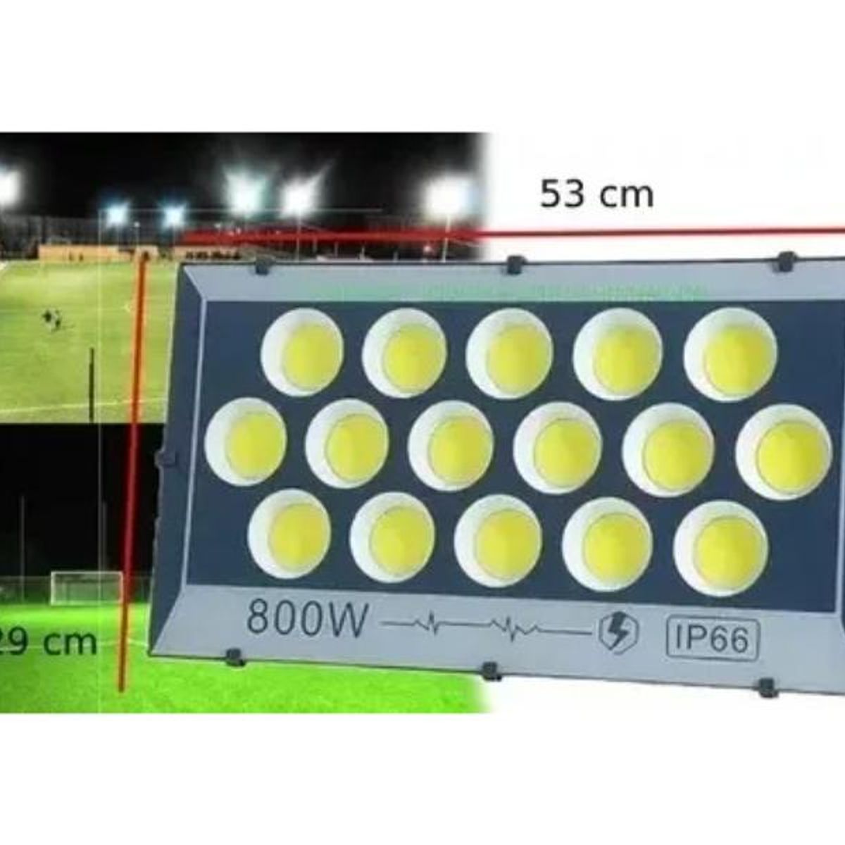 GENERICO - Foco Proyector 800w Reflector Canchas Cultivo Industrial