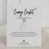 Collar de Plata 925 con piedra natural Cuarzo Cristal