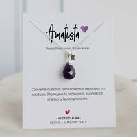 Collar de Plata 925 con piedra natural Amatista.