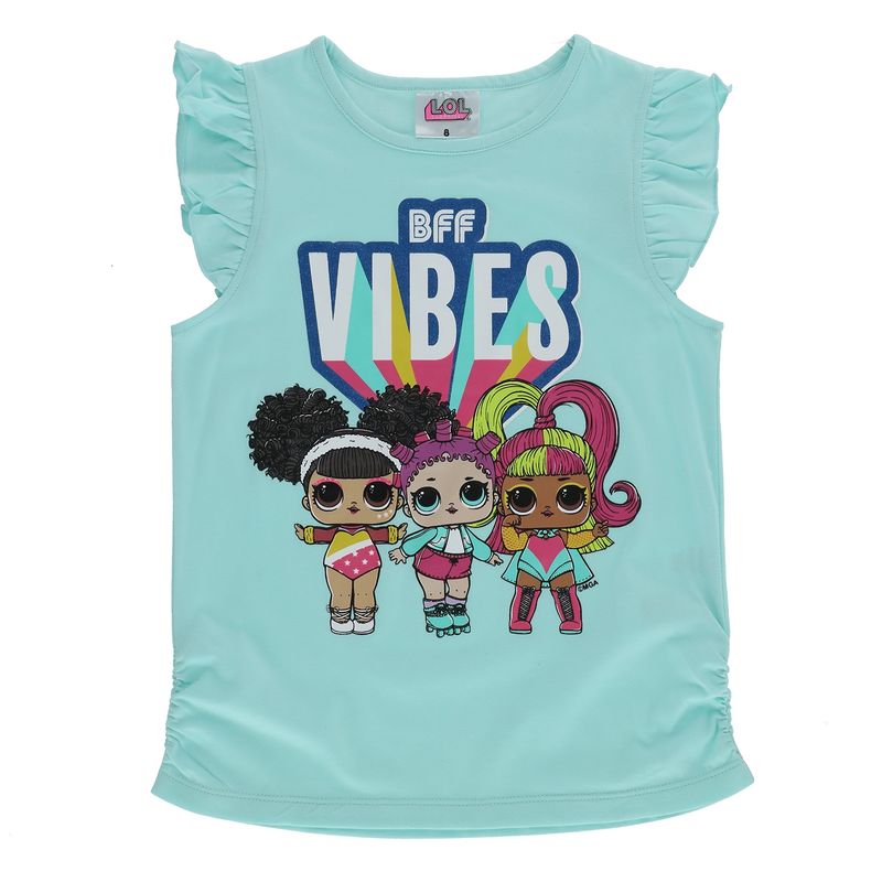 LOL - Polera Niña Bff Vibes Celeste Lol