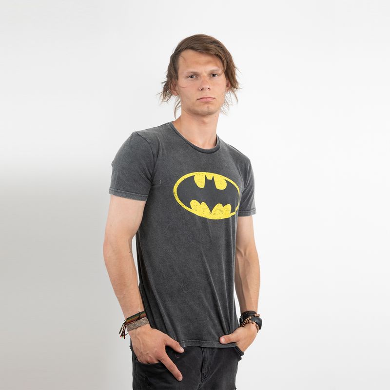 DC COMICS - Polera Niño Batman Bati Señal Negro Dc Comics