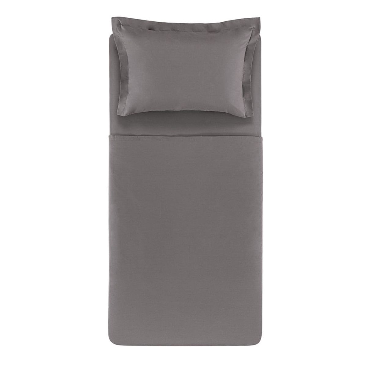 KARSTEN - Juego de sábanas Karsten Liss 1.5 plazas 180 hilos Gris