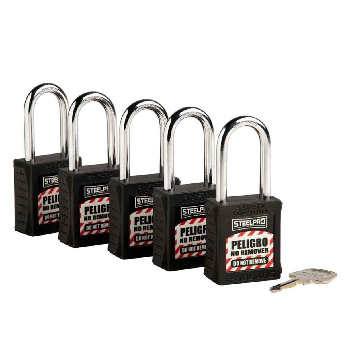 STEELPRO - Kit De 5 Candados Mk Steelpro X10 Negro