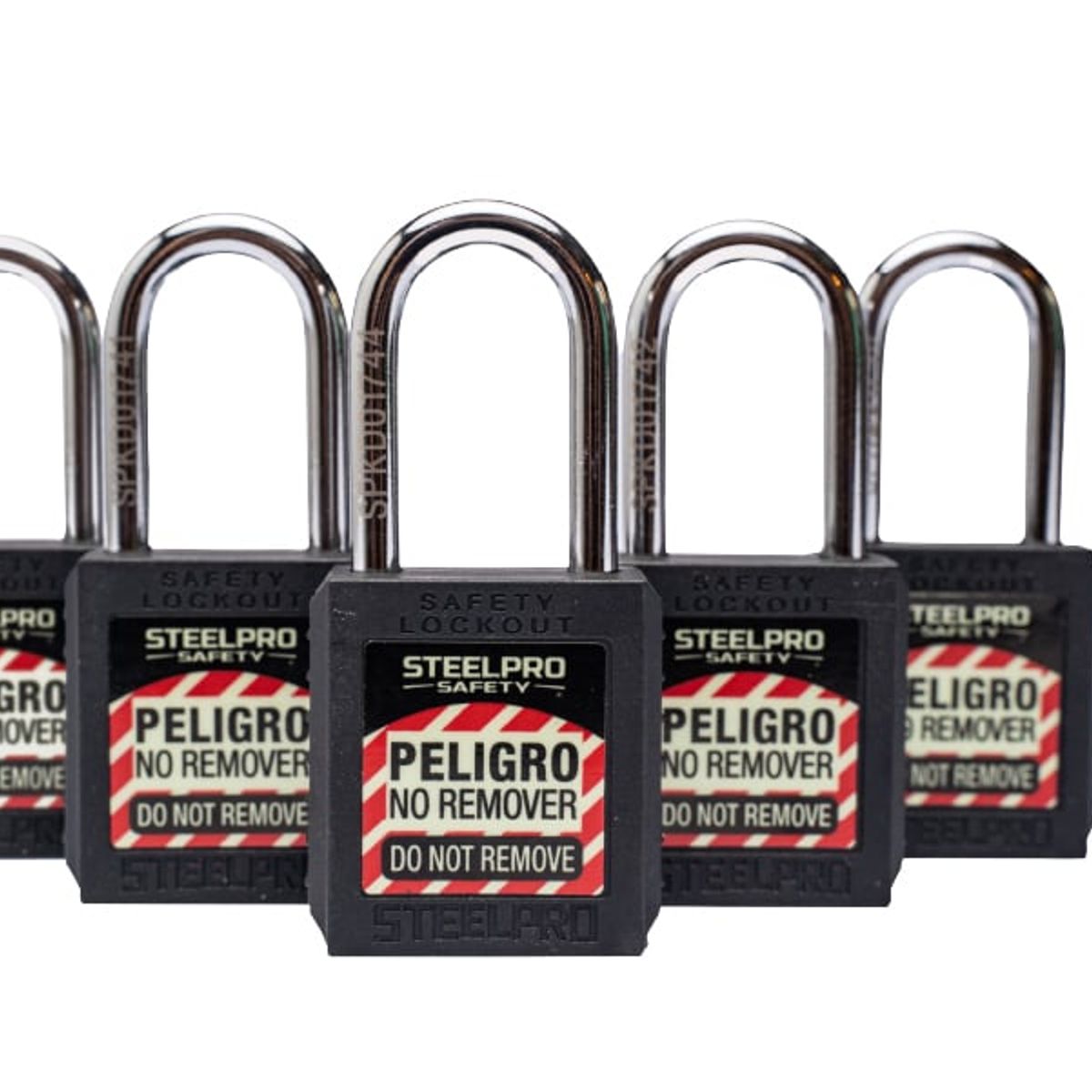 STEELPRO - Kit De 5 Candados Mk Steelpro X10 Negro